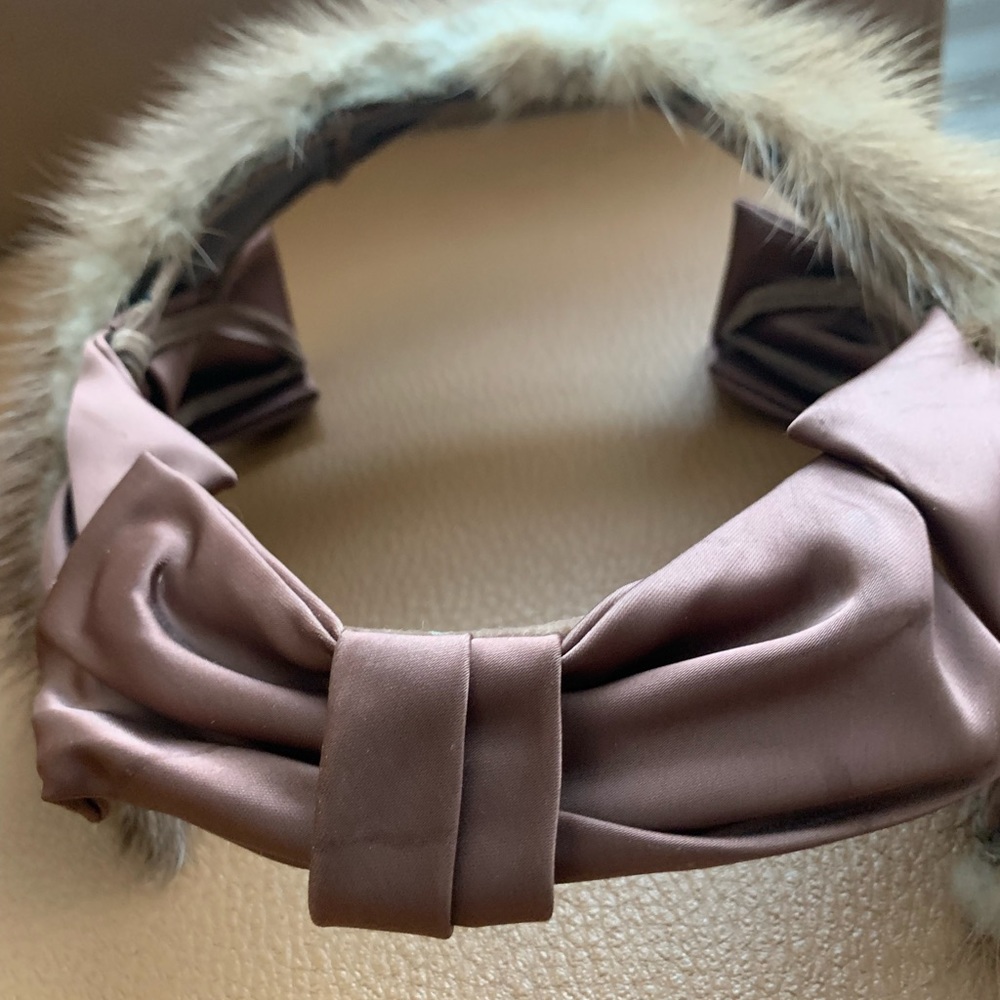 Vintage Mink and satin hat